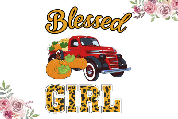 Blessed Girl Embroidery Design
