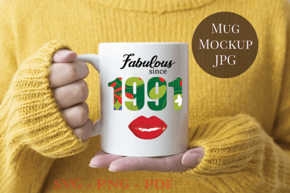 Fabulous Since 1991 Flower Birthday SVG