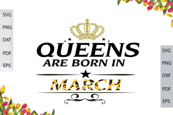 Gift for March Queens, Leopard Font