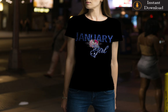 January Girls Birthday Gift Idea SVG