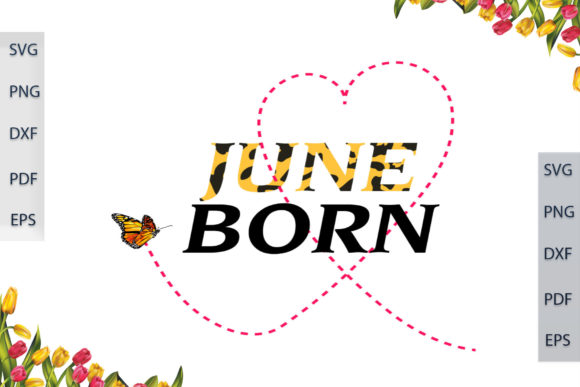June Born in Leopard Font Gift Ideas