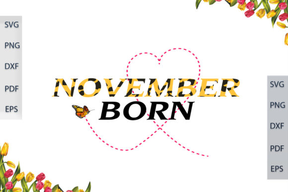 November Born in Leopard Font Gift Ideas