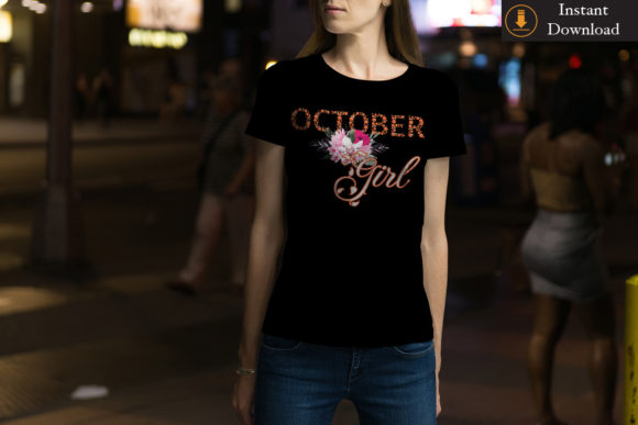 October Girls Birthday Gift Idea SVG